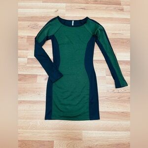 Elegant Green and Black Dress